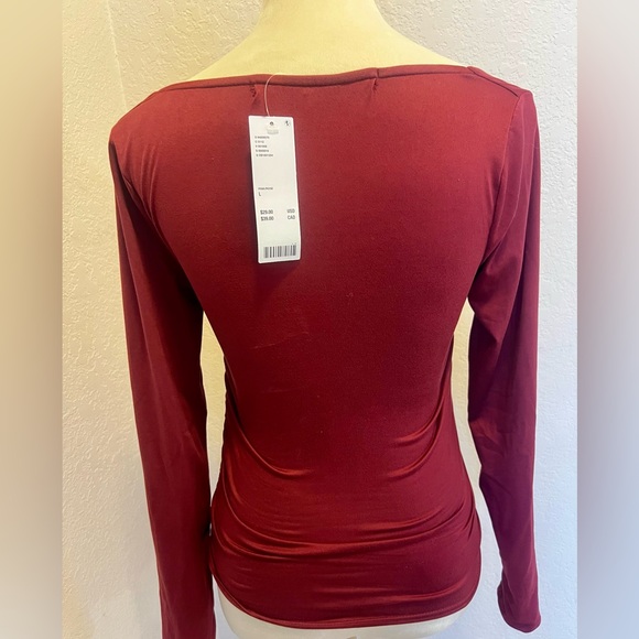 NWT Urban Outfitters Silence + Noise Victoria Long Sleeve, Square Neck Top, L - Picture 8 of 11